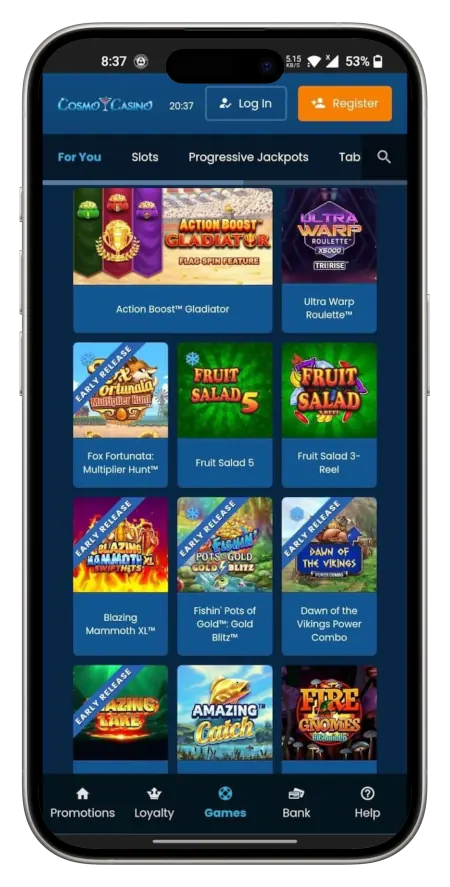 Cosmo Casino iOS App
